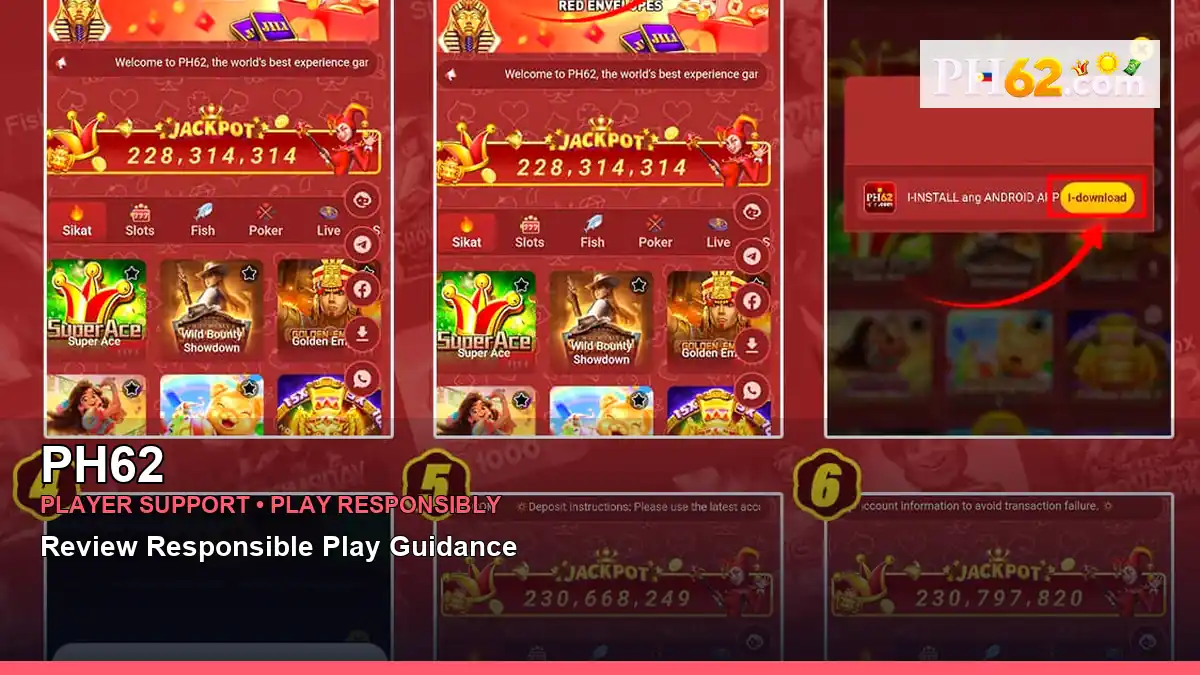 PH62 player support and responsible gaming guide for Philippine players
